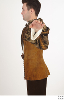   Photos Man in Historical Civilian suit 8 brown dress jacket medieval clothing pattern upper body 0002.jpg